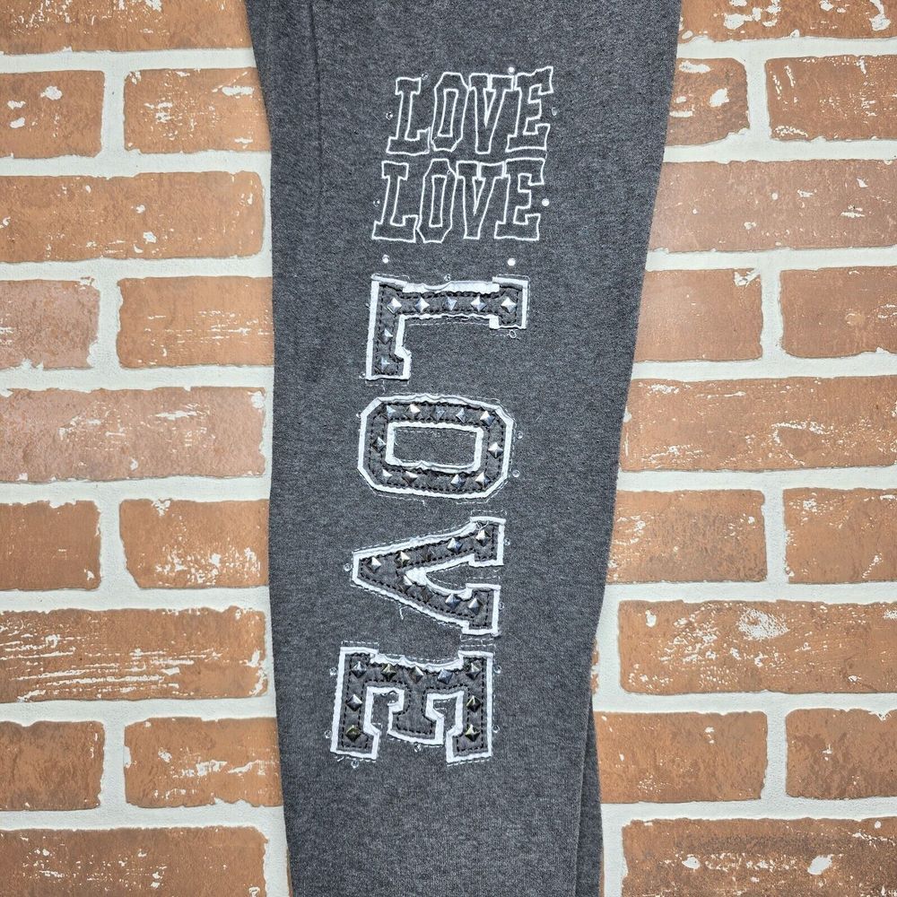 Thrill‎ Sweatpants Joggers Womens S Gray Love Love Bottoms Love Me 04 Ever